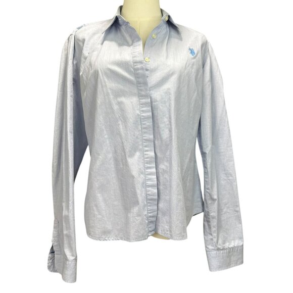 U.S. Polo Assn. Men's Blue Oxford Shirt XL Long Sleeve Button-Down - Picture 1 of 8